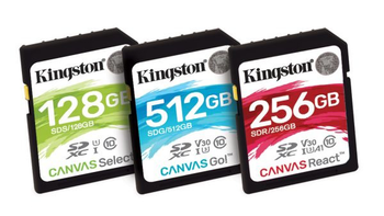 满足各类用户需求：Kingston 金士顿 发布 Canvas Select、Canvas Go! 和 Canvas React系列 SD / microSD 存储卡