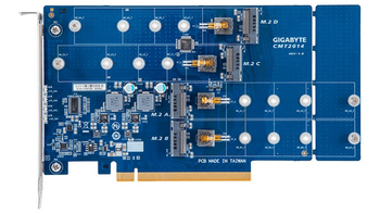 支持四路M.2 SSD：GIGABYTE 技嘉 发布 CMT2014 扩展卡
