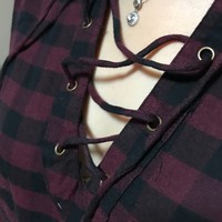 服饰快消品 篇七十：Forever 21 法兰绒 系带女衬衫开箱