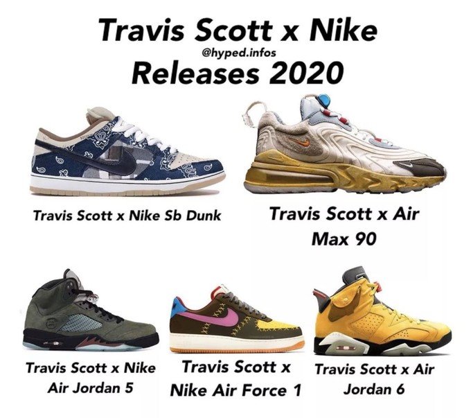 travisscottxnike联名鞋款盘点今年还有五双ts联名将发售