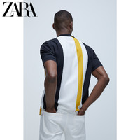 ZARA男装竖条纹印花短袖衬衫