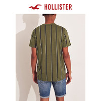 Hollister条纹Logo图案短袖T恤