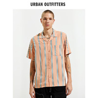 UO-Urbanoutfitters复古竖条纹短袖衬衫