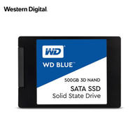 西部数据（WD）500GBSSD固态硬盘SATA3.0接口Blue系列-3D进阶高速读写版｜五年质保