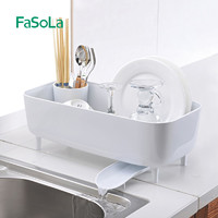FaSoLa厨房置物架沥水架放碗收纳架塑料碗筷碗碟晾碗架碗盘子架