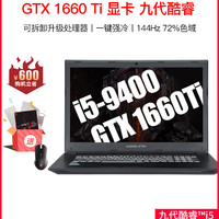 戴硕吾空T净17T6牛魔王17.3英寸144Hz9代桌面级CPU可拆换升级图灵GTX1660Ti6G独显144Hz游戏本笔记本电脑