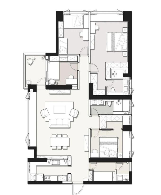 7口之家住进185m²“会呼吸”的原木风大平层!自然淳朴的生活气惹人爱!