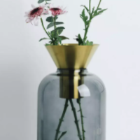 小米有品上線翡冷翠玻璃花瓶，PVC鍍鈦金+莫蘭迪色系，說是在歐洲花園也沒人不信