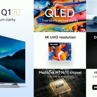 小米海外發布75英寸QLED電視：120Hz高刷+全陣列背光