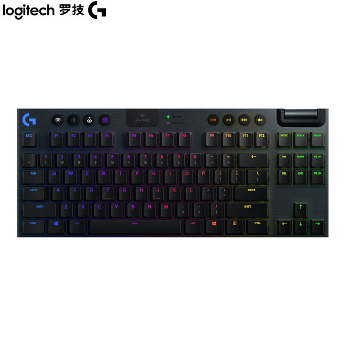 罗技(g)g913tkl机械键盘无线蓝牙双模rgb背光矮轴无数字键盘t轴(类