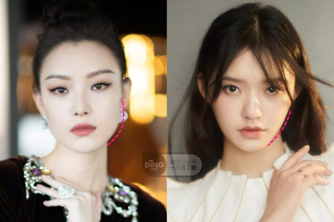 第三是心形脸的 长宽比一般不大,也就是脸不会太长.