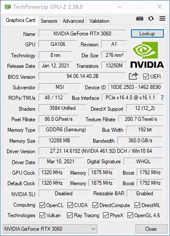 微星rtx 3060 aero itx oc显卡评测:小身材有大能量