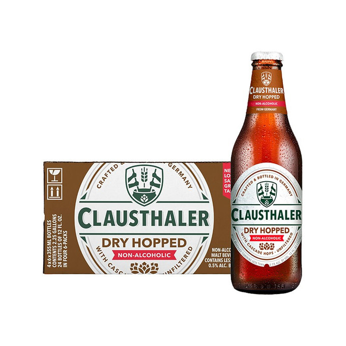 克劳斯勒clausthaler无醇干啤酒355ml*24瓶整箱装德国原装进口 239元