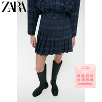 ZARA夏季新款女装亚洲限定百搭宽褶迷你半身裙02185441802