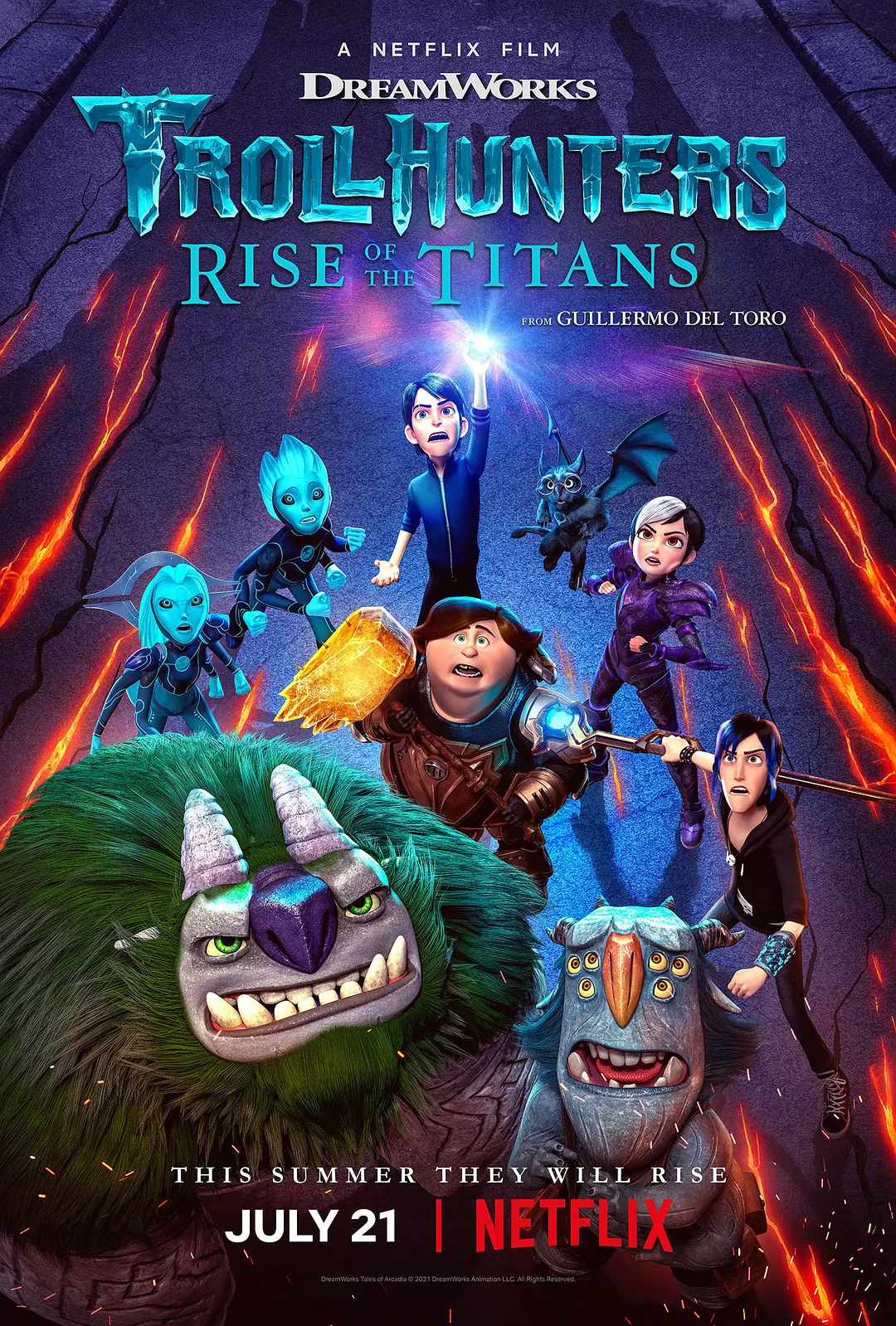 7月21日trollhunters: rise of the titans巨怪猎人:泰坦的觉醒电影是