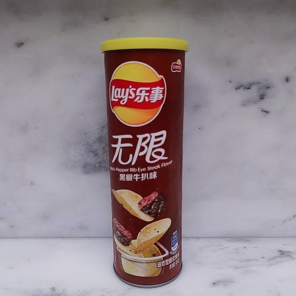 lays乐事无限薯片黑椒牛扒味104g