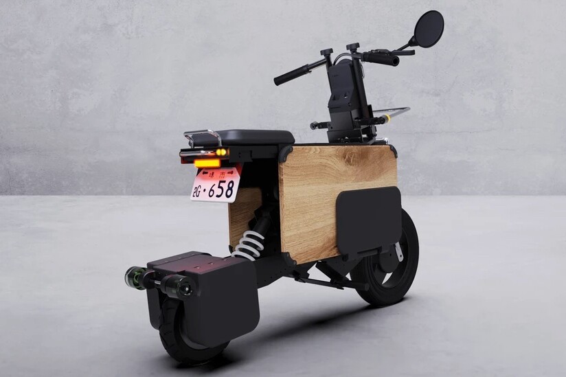 骑着机箱上班tatamel折叠电动摩托车即将上市