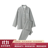 MUJI 無印良品 69AB206 男式无侧缝法兰绒睡衣家居服