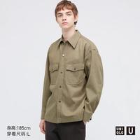 【UNIQLOU】男装/女装牛仔宽松衬衫(水洗产品长袖)442944