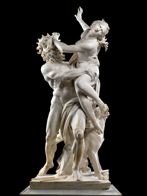lorenzo bernini)创作的大型大理石雕塑群《被劫持的普洛塞庇娜》