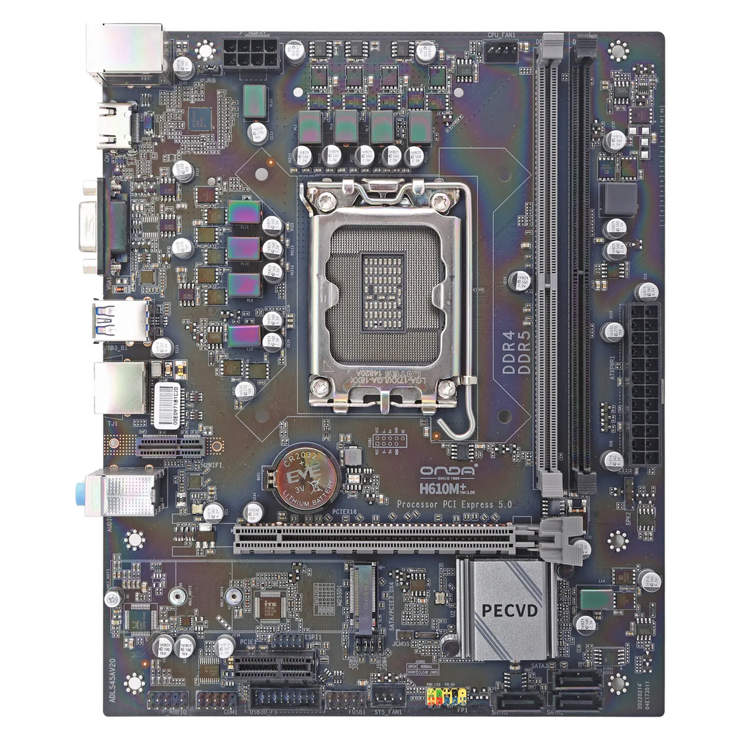 昂达h610m主板上市发售支持d5d4内存pcie50x16gen接口599元