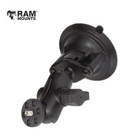 美国RAM车载吸盘式运动相机支架标准1/4螺纹通用insta360照相机摄像机佳能户外越野支架6厘米套装