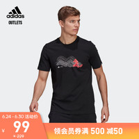 adidas官方outlets阿迪达斯迪士尼联名男装夏季运动短袖T恤GL3204