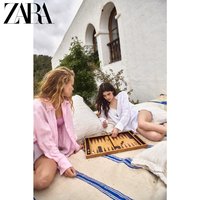 ZARA夏季新款TRF女装亚麻宽松衬衫3067172612