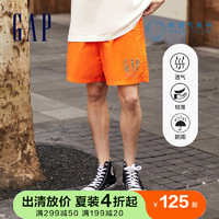 【轻透气系列】Gap男装LOGO轻薄户外休闲短裤808322夏季防雨短裤