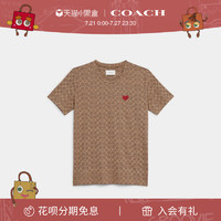 【新品】COACH/蔻驰女士经典标志爱心T恤