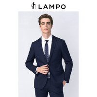 LAMPO/蓝豹西装全季全羊毛中蓝女衣呢超修身商务男士套装西服上衣