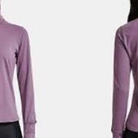 女子跑步上衣推荐：安德玛1/2拉链运动长袖T恤，真舒服!