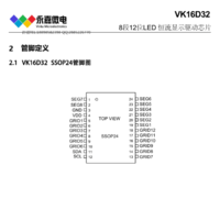 恒流LED驱动芯片VK16D32采用SSOP24的封装形式高亮LED驱动