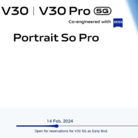 vivo V30 Pro 定檔發布：搭載天璣 8200 芯片與蔡司 50MP 三攝，2 月 28 日正式亮相