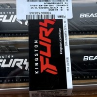 金士顿 (Kingston) FURY 32GB(16G×2)套装 DDR4 3200 台式机内存条 Beast野兽系列...