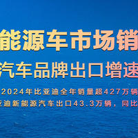 冠军！2024年中国汽车品牌出口增速，比亚迪领跑