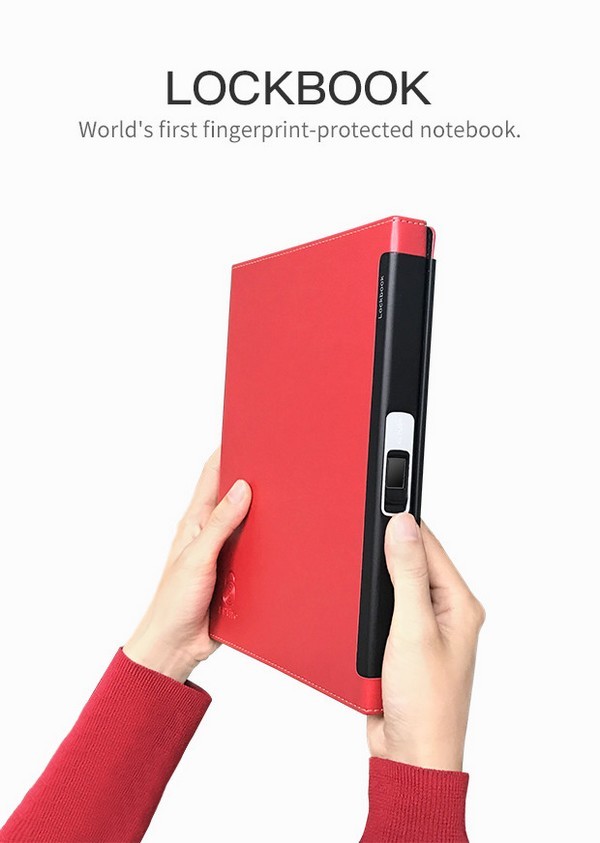 可指纹识别解锁的笔记本 ：Lockbook 上线Indiegogo众筹平台