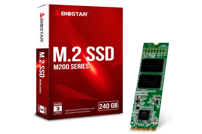 入门级方案：BIOSTAR 映泰 发布 M200系列 M.2 SSD 固态硬盘