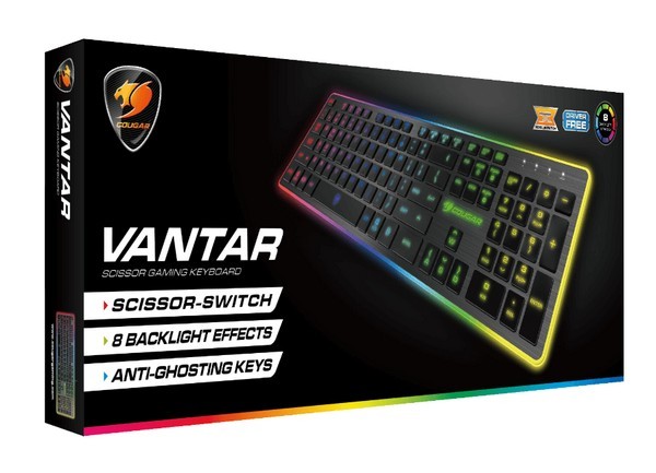 X剪刀电竞基因：COUGAR 骨伽 推出 VANTAR RGB 游戏键盘