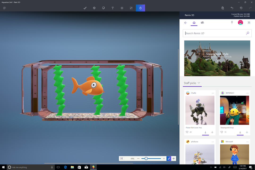 全新的3D“画图”程序：Microsoft 微软已推送Windows 10“创意者更新”