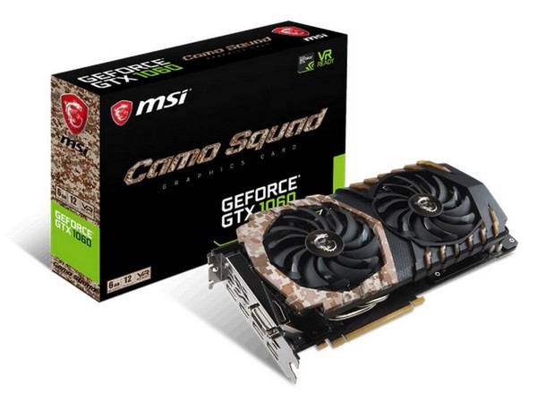 军事迷彩风格：msi 微星 推出 Z270 CAMO SQUAD 和 GTX 1060 CAMO SQUAD 6G 非公版显卡