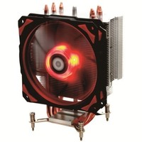 ID-COOLING SE-214pro红黑版 加固型塔式侧吹CPU散热器 四热管12cm温控静音减震红灯风扇