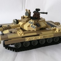 国产乐高积木 mod 篇一：T72坦克 用料古迪积木T62坦克X2