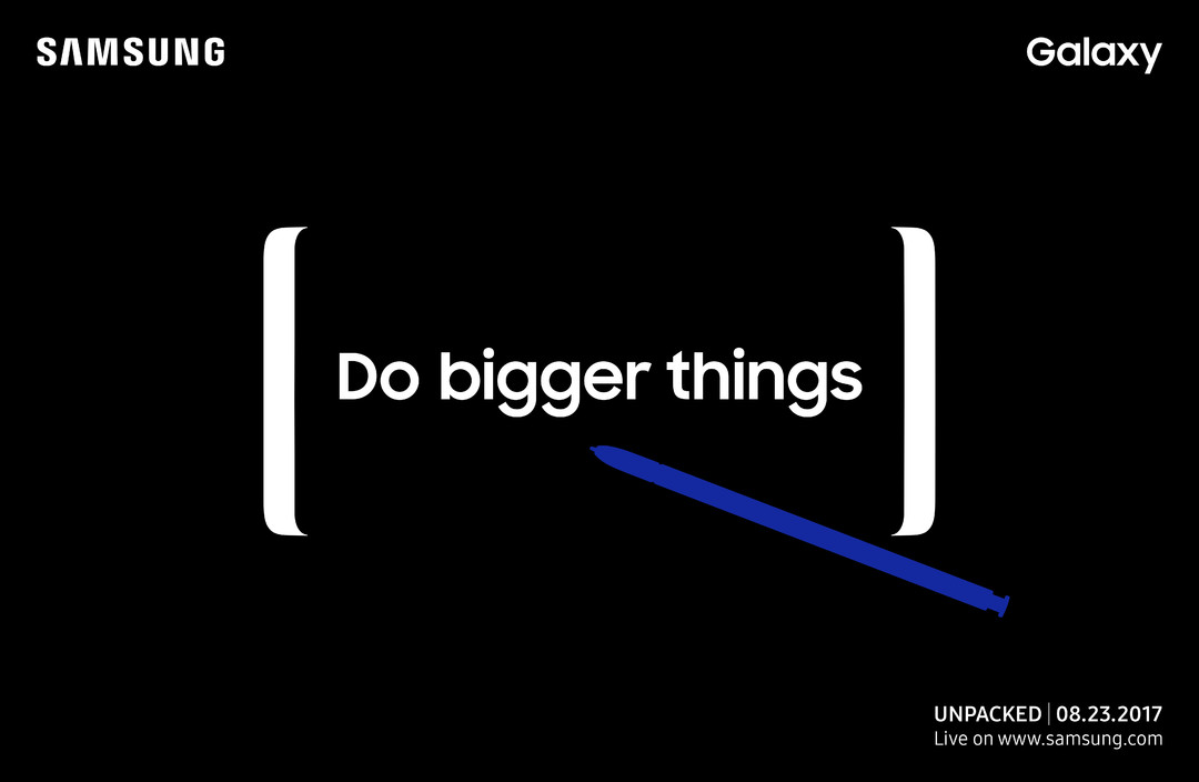搞点“大”事情：SAMSUNG 三星 Galaxy Note 8发布会定档8月23日