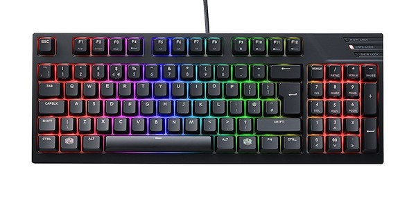 92紧凑键位、RGB幻彩：COOLERMASTER 酷冷至尊 发布 MASTERKEYS PRO M RGB 竞技幻彩版 机械键盘