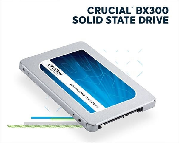 改回MLC颗粒：crucial 英睿达 推出 BX300系列 固态硬盘