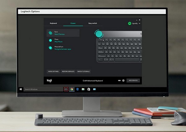 自带快捷控制旋钮：Logitech 罗技 发布 Craft 办公无线键盘