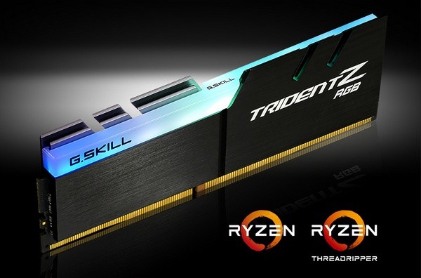 针对AMD Ryzen平台：G.SKILL 芝奇 发布 Trident Z RGB “幻光戟” TZRX系列DDR4内存