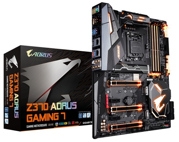 支持英特尔第八代处理器：GIGABYTE 技嘉 发布 Z370 AORUS Gaming 3/5/7 主板