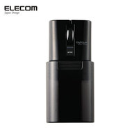 宜丽客（ELECOM）日本无线蓝牙便携式马克鼠 笔记本充电小巧鼠标 黑色静音款